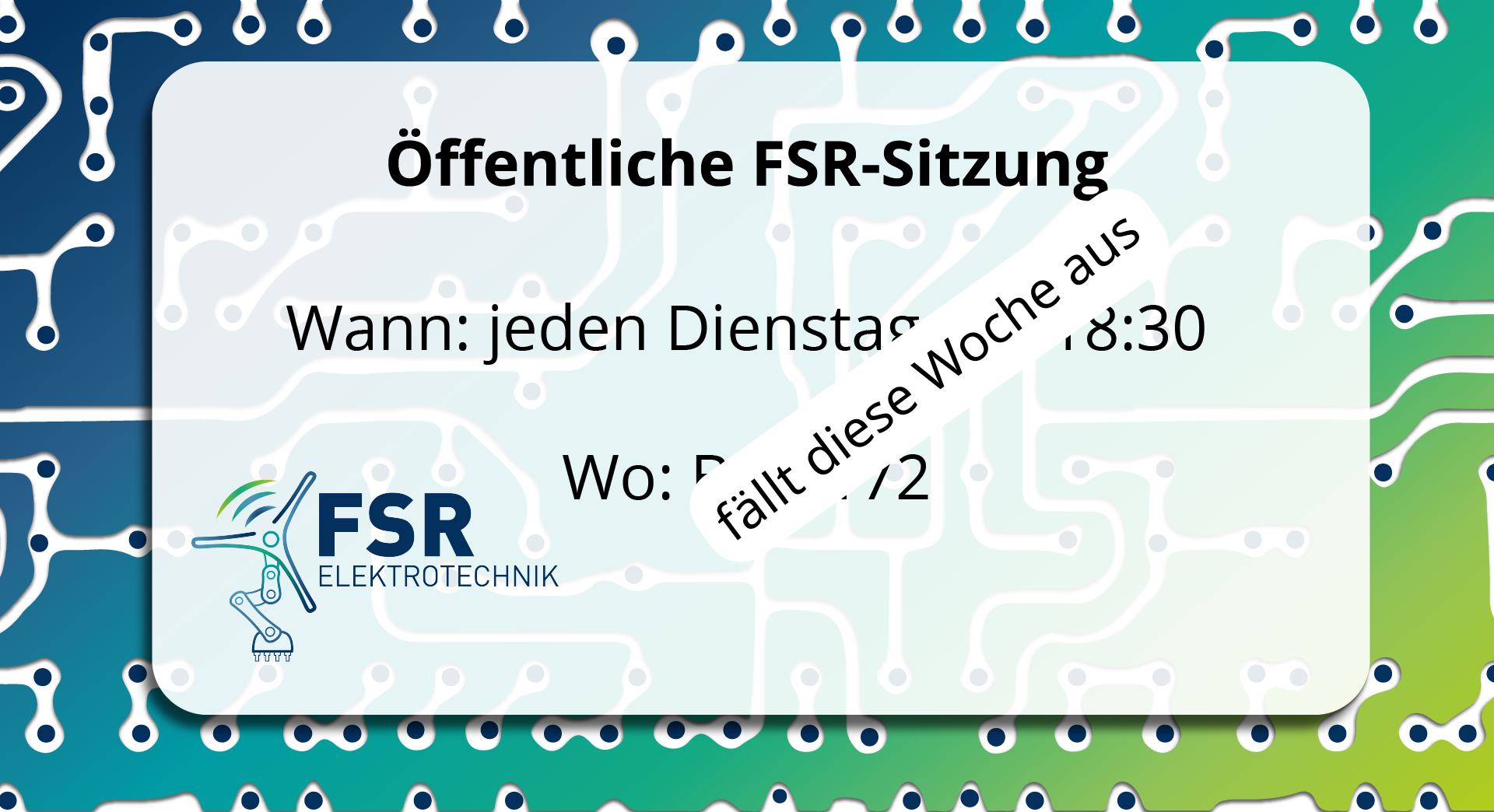 Sitzung fällt aus